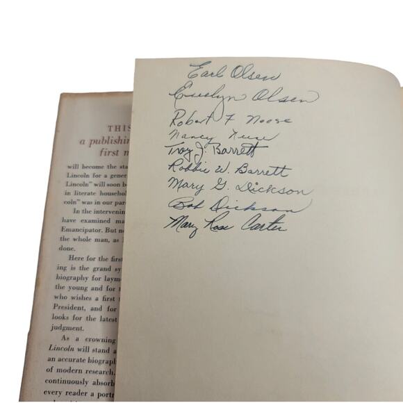 1952 "ABRAHAM LINCOLN: A BIOGRAPHY" by Benjamin P. Thomas Vintage Hardcover Book - Picture 8 of 15